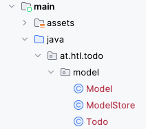 store project tree