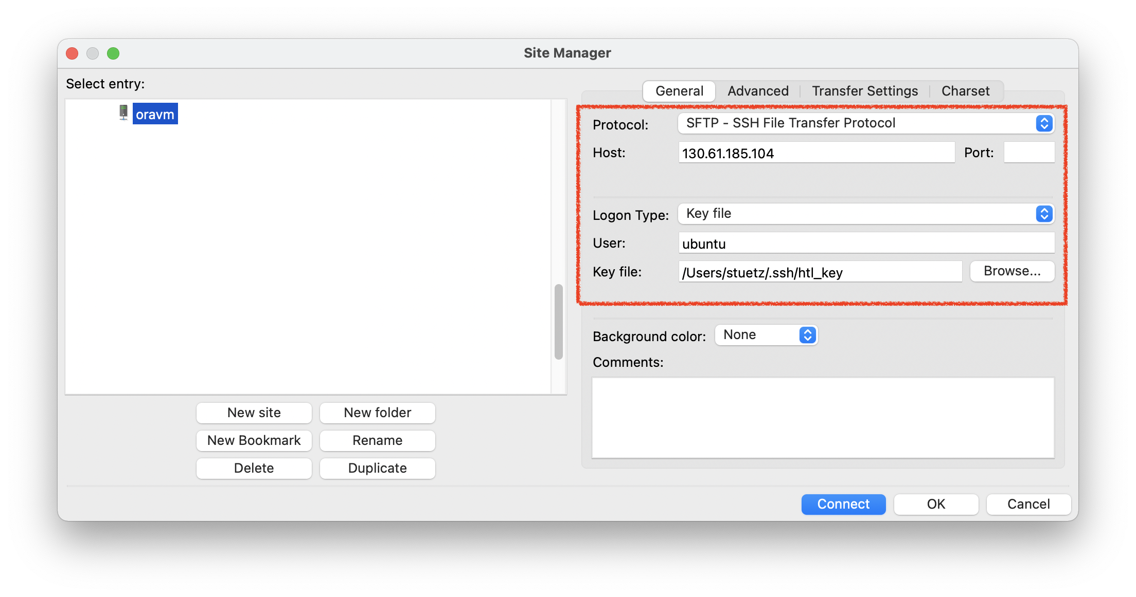 ssh in filezilla 002