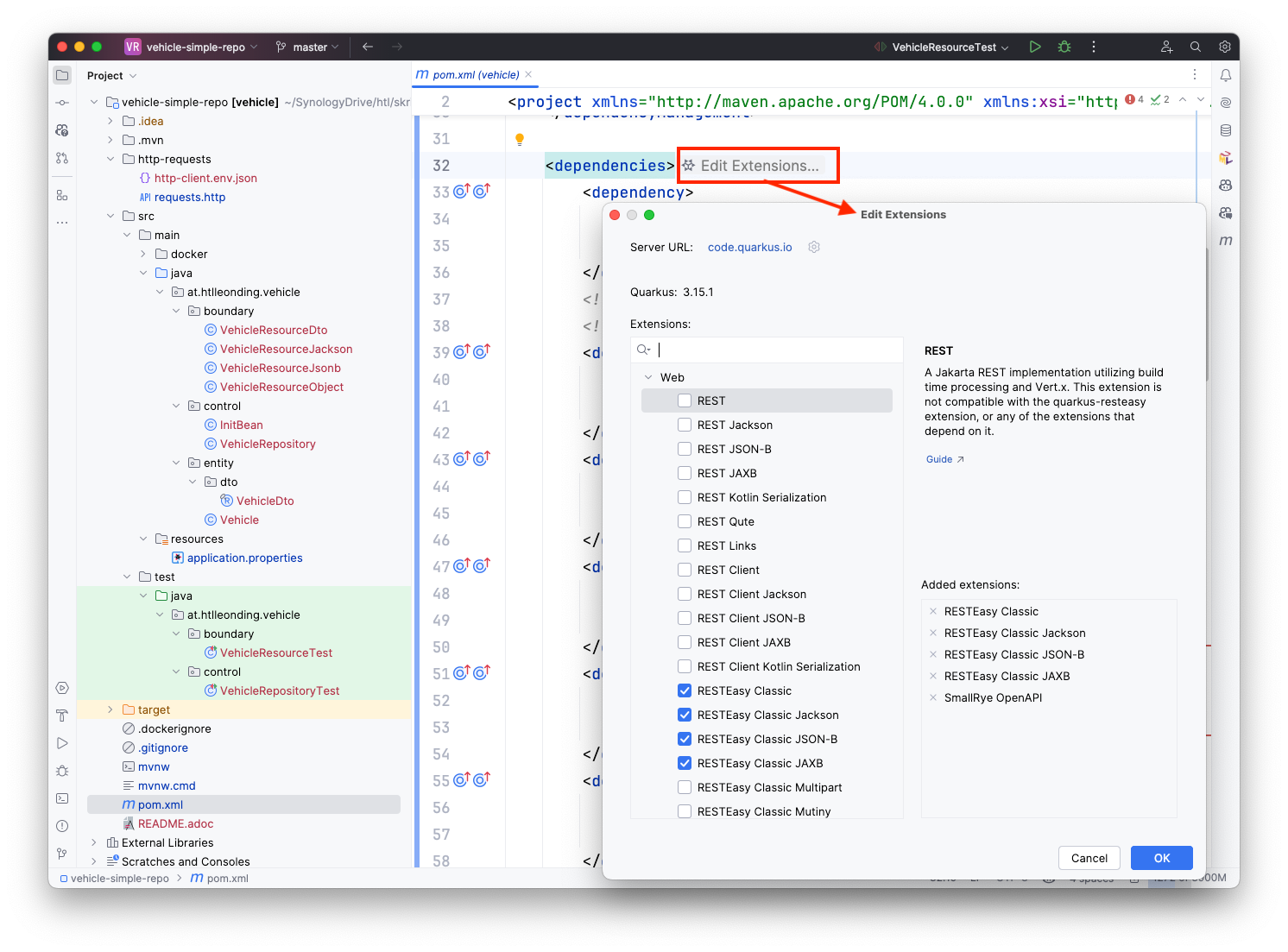 intellij pom edit extensions