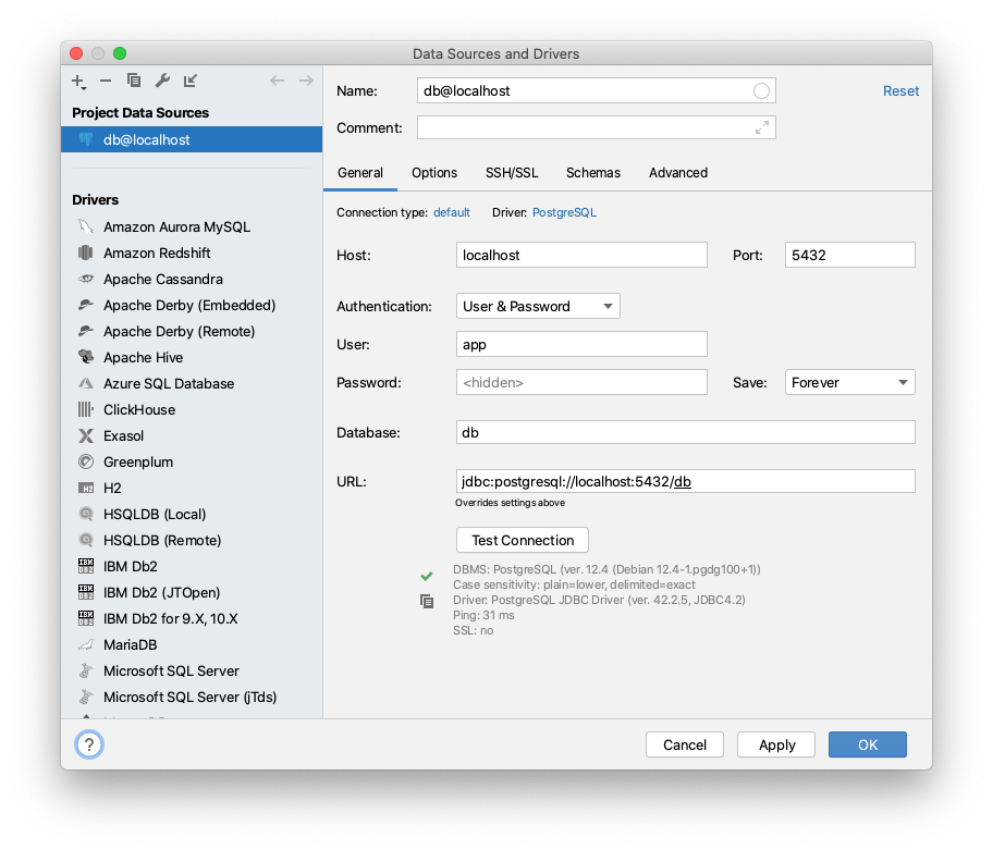 jpa intellij create datasource 2